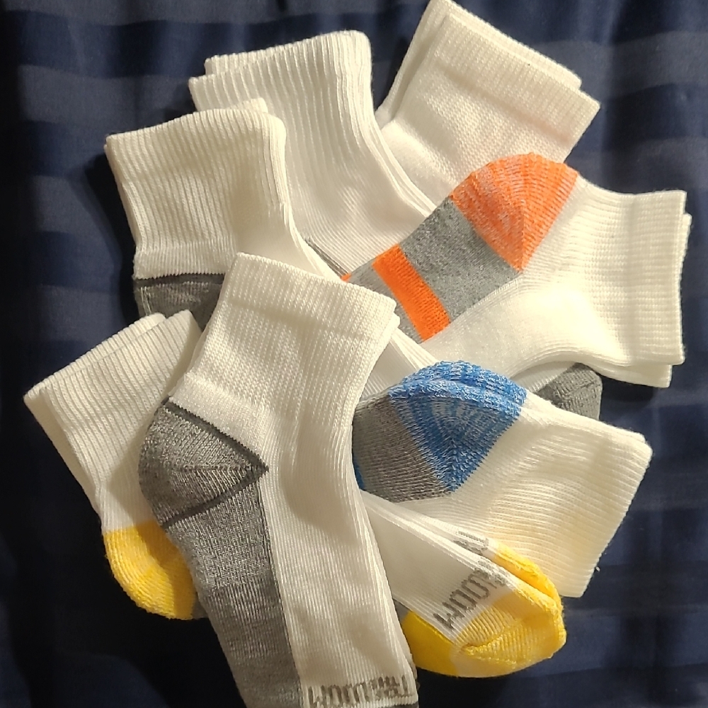 Fruit of the Loom Kids' White and Multicolor Socks